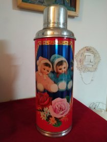 八十年代七十年代两个娃娃暖瓶暖壶开水瓶热水瓶保温瓶