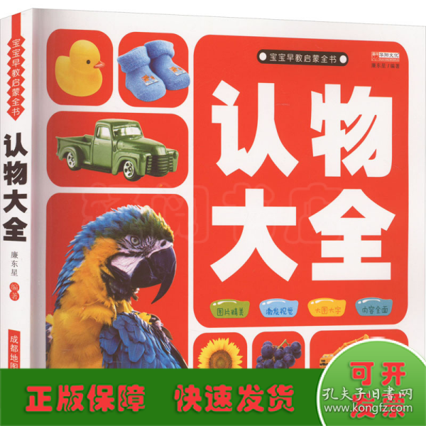 认物大全（认标志认水果动物形状颜色绘本儿童18大种类 约500个丰富图案）