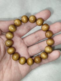 金丝楠木帝王黄1.2手串品质不错纹理漂亮油性好按图发货一物一图C046