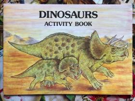 DINOSAURS ACTIVITY BOOK（恐龙游戏手工书，英文原版绘本）