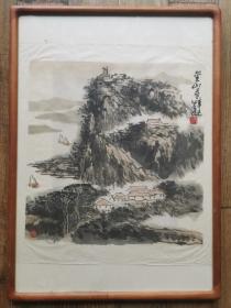 郭公达先生山水画小品一幅 尺寸45x45厘米，保真