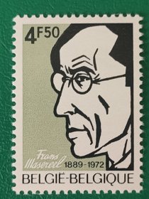 比利时邮票 1972年画家 版画家麦绥莱勒 1全新
