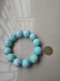 大粒玉石圆珠手链