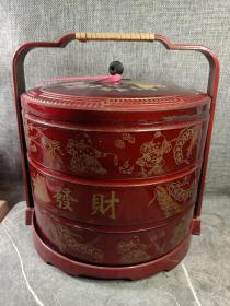 #23031721，几十年的老塑料月饼提盒，品如图。