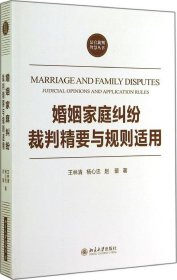 法官裁判智慧丛书：婚姻家庭纠纷裁判精要与规则适用