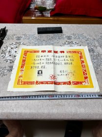 1985年，上海市第八中学毕业证一张，折叠发货