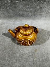古玩铜器收藏    福字壶   工艺精湛   包浆淳厚  型态完整