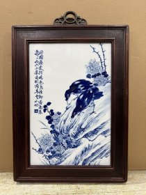 珠山八友＂王步＂瓷板画