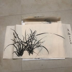 手绘墨兰小品
