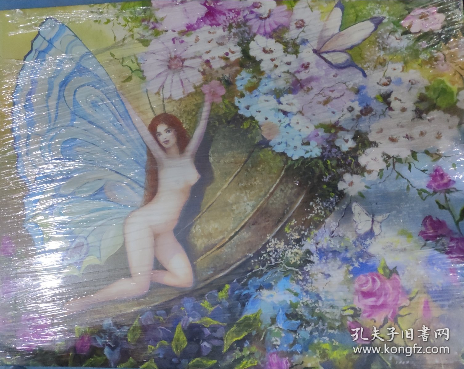 俄罗斯国家美术家协会著名画家斯维特拉娜，唯美大尺寸《花仙子》油画！100*80。不可多得，错过了很难遇到这样的艺术大作！