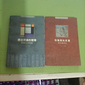 透过词语的玻璃 欧阳江河诗选、动物园的狂喜 肖开愚诗选（2本合售）