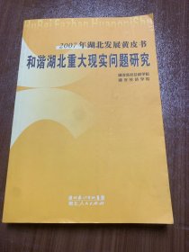 2007年湖北发展黄皮书 : 和谐湖北重大现实问题研
究w15