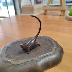 小可爱纯铜实心老鼠一只