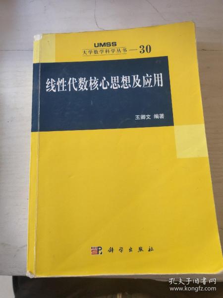 线性代数核心思想及应用：大学数学科学丛书30