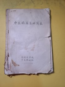 中医基础简表（刻印版）