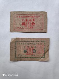 1968年江苏省供销社驻镇江市总站食堂菜券一套4张（背毛主席语录）