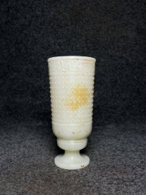 高古玉爵杯 尺寸：直径7.5厘米，高16厘米