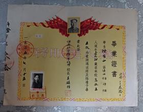 洋县许家庙小学55年毕业证书