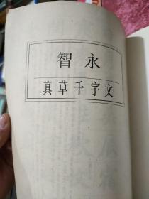 智永真草千字文