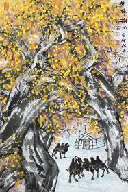 杨永家 胡杨骆驼68x45cm  带合影视频