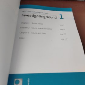 TA212 The Technology of Music Block 2:1, 2:2 Investigating Sound 1,2【英文原版，2本合售】