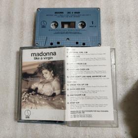 磁带： madonna like a virgin（歌名看图片）带歌词