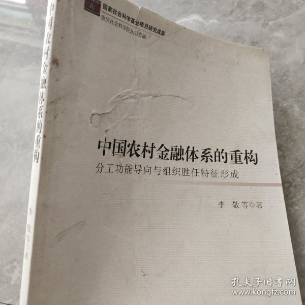 中国农村金融体系的重构：分工功能导向与组织胜任特征形成