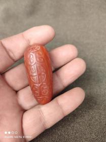 红玛瑙福寿挂件..