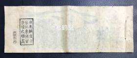 《日光镇座官币社东照宫祭礼之雕画》1册全，日本老旧版画集，木版水印，套色彩印，明治改历（新历）1873年版，版画反映了旧时祭祀东照宫（德川家康）的队列，仪仗，全貌等，人物繁多，如有榊人，猿田彦，武者，子供猿，舞人，乐人，鹰匠，素袍等，印刷精美，版面修长，优美养眼，艺术性高，也是研究日本古代仪礼，风情的宝贵资料。