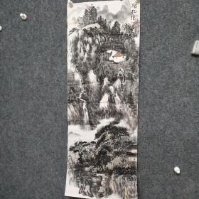 武汉大学教授著名美学家，刘纲纪山水画作品13