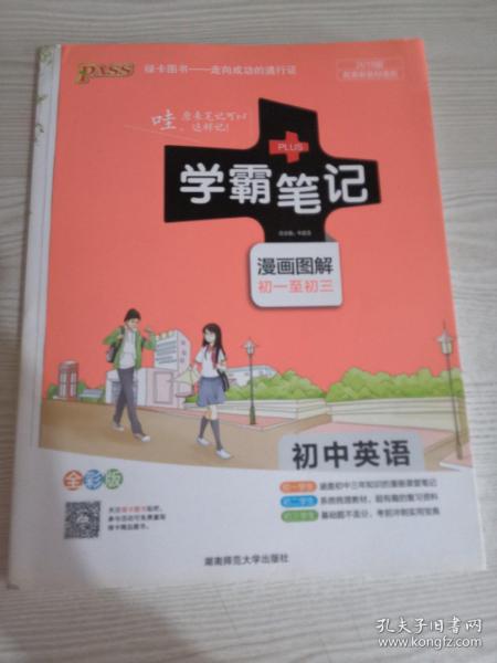 15PASS绿卡学霸笔记：初中英语（漫画图解 课堂笔记 考前冲刺 全彩版）