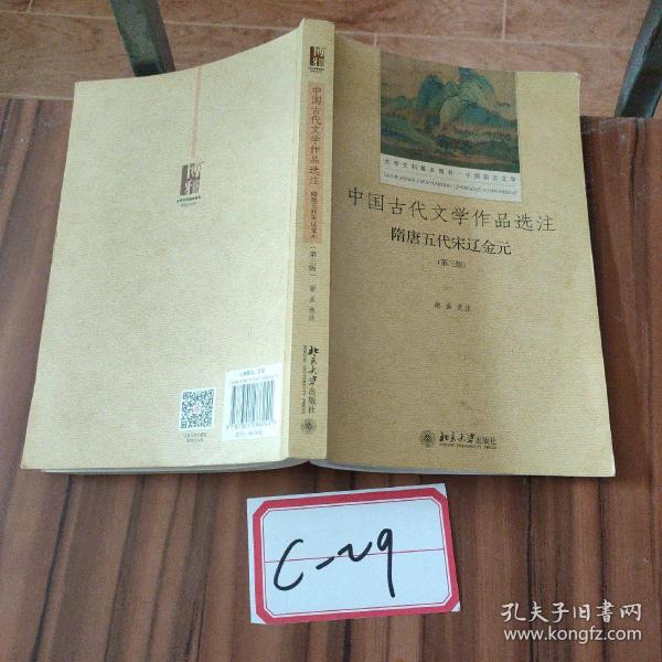 中国古代文学作品选注 隋唐五代宋辽金元（第3版）