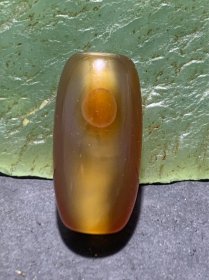 高玉化冻天眼纹玛瑙通货随形桶珠一颗