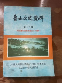 鲁山文史资料总第十八辑·纪念鲁山县政协成立二十周年