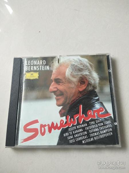 原版打口CD碟片:LEONARD BERNSTEIN . SOMEWHERE 莱昂纳德·伯恩斯坦(盒子和碟片上都有锯口 碟片无划痕）