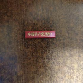 中国共产党万岁像章（1厘米*3厘米）材质：有机玻璃！