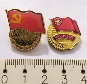 党.团 徽章一对