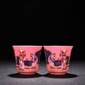 《精品放漏》雍正粉红釉杯——清代瓷器收藏