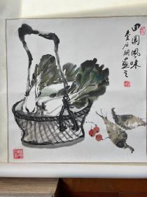 已故中原著名国画家金石开先生之花鸟画