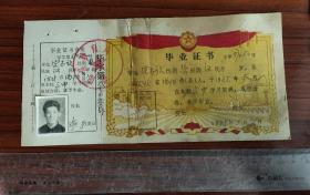 1951年河北省保定市曲阳县教育局毕业证书