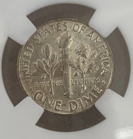 美国罗斯福银币1964年 2.4g 保粹MS61