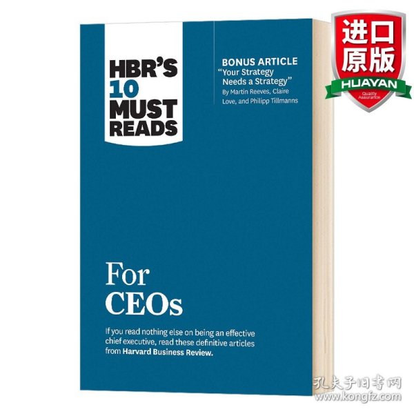 英文原版 HBR's 10 Must Reads for CEOs哈佛商业评论CEO必读 英文版 进口英语原版书籍
