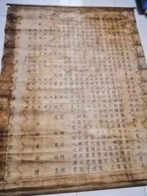 古代书法 字画 家谱等 字体精美漂亮 内容如图自品 一百多年 210cm乘160cm 布和宣纸多层 基本不缺肉、内容全，岁月的痕迹体现的淋漓尽致 超级大尺寸保留下来不易 详细内容如图所示