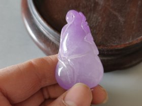 清代紫翡翠葫芦挂件