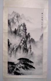 北京名家，董寿平艺术研究会副会长孙永舜先生山水画一幅，尺寸100×52cm，画的好，深得董老真传。纸本镜心，