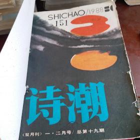 诗潮，80年代老杂志，88年19~22期。89年25~30期，90年35 36 34期。91年37~42期。92年42~48期。共24本儿