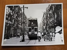 八十年代翻晒香港早期电车路黑白照片