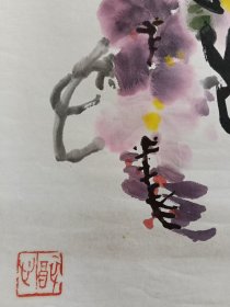 赵英水～四尺开三软片花鸟。