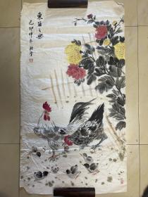 冯林堂写意花鸟画国画水墨字画作品条幅纯手绘