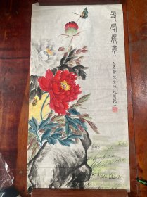 国画一张，尺寸（67*34）cm，如图，货号：J180